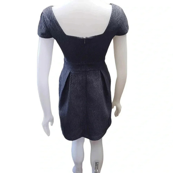 BCBG Cap Sleeve Grey Mini Lined Dress Size 4 - Picture 4 of 12